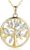 Jo Wisdom Tree of Life Necklace, Chain Pendant 925 Silver, Tree of Life Family Pendant, Necklace with 3A Zirconia, Women’s Jewellery, Chain: 45–50 cm