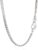 NKlaus Real 925 Sterling Silver Solid Rhodium-Plated Curb Chain Byzantine Chain Necklace 2.10 mm Wide