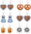 Oktoberfest Decorative Accessories 6 Pairs of Earrings Oktoberfest