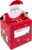 Eurowrap Weihnachtsmann-Weihnachts-Leckerli-Boxen – 4 Stück rote festliche Geschenkboxen mit Tragegriffen – lustige Partybevorzugungsboxen für Süßigkeiten, Snacks & kleine Geschenke