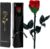 Eternal Infinity Rose Red with Stem, Gifts for Women, Eternal Rose in Gift Box, Preserved Flower for Mum Girlfriend, Birthday Gift, Anniversary Gift Woman (Red) (Vermilion)