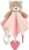 CREVENT 3-in-1 Baby Cuddle Blanket with Teether & Rattle | Plush Buyable Animal Head Safety Blanket Birthday Gift – Pink Bear