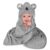 Aolso Baby Hooded Towel, 80 x 80 cm, Baby Bath Towel Set, Baby Towel with Hood, Soft and Absorbent, Coral Fleece Bathrobe for Newborns and Infants, Grey