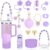 Stanley Cup Accessories, Stanley Cup Accessories for Stanley Cup 800 ml – 1100 ml, Stanley Cup Accessory Set, Stanley Quencher Accessories, Stanley Cup Accessories Purple (Cup Not Included) Pack of 15