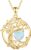 FANCIME Tree of Life Necklace for Women, Yellow Gold Plated Tree of Life Gemstone Pendant Necklace, Jewellery Gifts for Women, Girls, Chain Length: 40 + 5 cm
