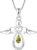FJ Women’s Chain Guardian Angel Pendant Necklace in 925 Sterling Silver, Angel Chain with Cubic Zirconia Birthstone, Jewellery Gifts for Women and Girls