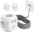LENCENT 4-Way Socket Strip, Flat Plug, Socket Cube, 8-in-1 Power Strip, with 3 USB A and 1 USB C Port, 2-Metre Braided Cable, for Wall Socket