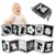 Vicloon Black & White Fabric Book, Picture Book Made of Fabric, Black White Double-Sided Baby Fabric Book, Baby Toy 0 6 Months, Perception Learning Toy, Gifts for Babies, Animal Style