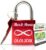 Geschenkfreude love padlock with key with gift packaging/red lock/ideal wedding gift/red (customisable)