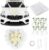 Herz Autoschmuck Hochzeit Set, Organza Girlanden & Rosen-Schleifen