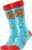 BONANGEL Best Dad Gift Ideas for Dad Socks Super Dad Birthday Socks Funny Socks with Motif Men 39-46 Father’s Day Gift Crazy for Joy of Life
