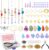 Blumway Crystal Sun Catcher 168 Pieces DIY Craft Sets Sun Catcher Craft for Windows, Star Sun Moon Gold Chain Pendant Crystals Hanging Jewellery Rainbow Drop Prism