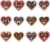 Pack of 12 Gingerbread Hearts Oktoberfest Badge Pin Heart Felt O’Zapft Is