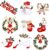 MELLIEX 9 Piece Christmas Brooches Pin Set Rhinestone Christmas Brooches Crystal Christmas Decoration for Clothes Gift Ornaments