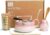 Premium Matcha Set of 6 – Exclusive Matcha Tea Set with Bamboo Chasen (Broom), Pink Ceramic Bowl, Flour Sifter with Handle, Spoon & Accessories, Original Gift for Matcha