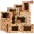 JOYIN 24 Pieces Foiled Christmas Cookie Boxes with Window, Treat Boxes for Doughnut and Cookies, Brown Kraft Bakers Boxes with 3 Designs, Christmas Cookie Gift Baking Box for Pastries, Cupcakes