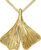 Gold Pendant 333 Gold 8 Carat 8 Carat with Ginkgo Leaf Gold for Women as Chain Pendant with Necklace Length Selectable
