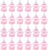 Baby Shower Bottles, 24 Pieces Mini Decorative Dummy Gift Baby Shower Decorations Candy Bottles Baby Bottles Party Favours Baby Gift for Boys Girls Party Favours Pink