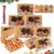 Christmas biscuit boxes boxes, 12 pieces Christmas gift box, with string and pendant, suitable for packaging bread, sweets, chocolate, biscuits and cakes