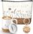 Geiserailie Thank You Gift Set Cosmetic Bag Cup Keychain for Loved ones, Family, Friends for Christmas, Birthday