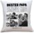 OWLBOOK® Photo Cushion „Bester Papa with 3 Photos“ Design Yourself | Gift