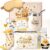Birthday Gift for Women 9 Pieces Bee Gift Set Women Birthday Cheer Gifts with Stainless Steel Cup Bee Doll Cosmetic Bag for Best Friends Sister Mother Wife