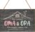 Grandma and Grandpa Gift, Decorative Ornaments Made of Wood, Grandma Grandpa Gifts for Birthday, Tin Signs Saying „Hier wohnen OMA OPA Elternregeln enden hier“ Gift Grandma and Grandpa for Mother’s Day Christmas