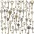 50pcs Vintage Skeleton Key Charms DIY Pendant Bronze