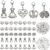 AUGSUN Oktoberfest Charms Pendants for Jewellery Decoration Pack of 50