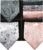 HISDERN Lot 3 Piece Men’s Tie Classic Elegant Ties and Pocket Square Silk Tie Set Wedding Party Tie – Multiple Sets