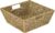 HMF Empty Gift Basket, Storage Basket, Braided Seagrass, Rectangular, 30 x 30 x 12 cm