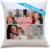 OWLBOOK Personalised Cushion with Photo – Photo Cushion with 4 Photos and Text Design Yourself – Partner Gifts for Christmas Valentine’s Day – Photo Cushion Cushion 40 x 40 cm plus Filling – Heart
