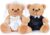 BRUBAKER Teddy Bear Wedding Couple – 25 cm Bride and Groom Teddy Set
