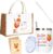 3 Piece Splash Gift Set for Aperitif, Stainless Steel Wine Tumbler 350ml with Lid & Straw, XXL Jute Beach/Gift Bag 32×22×13cm, Premium Birthday Card – Summer, Party, Girlfriend, Women