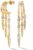 MUMREUES Ohrringe Gold Hängend 14 Karat Vergoldet Ohrringe Creolen Damen Stecker Hypoallergen Wasserfest Minimalistische Minimalist Elegant ​Quasten ​Ketten Schmuck Geschenke