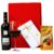 Milan Gift Set, Gift Basket Filled with Red Wine & Lindt Chocolates, Wine and Chocolate Gift Basket for Men and Women for Birthday, Thank You, Mother’s Day