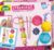 Lena 42375 Complete Knitting Starter Kit with Wooden Knitting Dolly, Knitting Needles and 3 Coloured Yarns, Each 15 m, for Children from 6 Years and Above