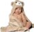 MINIBOO Bamboo Hooded Towel Baby – Soft, Absorbent Baby Bath Towel with Hood for Newborns, Toddlers and Children – Hypoallergenic Baby Towel