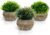 Vicloon Artificial Plant with Pot, Pack of 3 Artificial Plastic Plant Decoration, Small Artificial Plants in Pot, Plants Artificial Plant for Bedroom, Bathroom, Kitchen, Home, Indoor Decoration