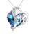 AOBOCO Gift for Mum 925 Sterling Silver Heart Pendant Necklace Mother Jewellery for Women