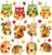 Verlieva 12 Foam Rubber Craft Set Children from 4 5 6 7 8 9 10 Years, Creative Sets Autumn Crafts with Children, Gifts for Girls Boys, DIY Autumn Decoration Set with Hedgehog Owl Squirrel