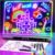 Geokay LED Drawing Board for Children, Rechargeable LED Painting Board 41 cm, 9 Light Modes with Timer & Stand, LED Drawing Board for Girls & Boys, 8 Pens & Template Book, Black