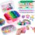 EFOSHM Craft Set for Friendship Bracelets – 1000+ Pieces Soft Loom Bands Set, Jewellery Set for Crafts – Make Your Own Bracelets & Hair Bobbles Creative Gift for Girls & Boys