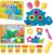 Play-Doh Colourful Dino Dinosaur Toy with Shapes and Tools, Craft Mat and 6 Colourful Tin of Clay, Craft Set and Activity for Girls and Boys and Fans of Dinos from 2 Years