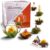 Creano Tea Flowers Gift Set – Blooming Tea with 500 ml Glass Jug & 6 x Black & White Tea + 1 x Teelini Black Tea Bonus Ball – 8 Pieces