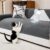 Deep Dream Waterproof Sofa Cover Chenille Sofa Cover, Scratch-Resistant Dog Cat Sofa Protector, Non-Slip Sofa Cover Couch Cover 2 3 4 Seater for U Shape L Shape Sectional Sofa (Dark Grey, 90 x 160 cm)