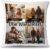 LOOXIS Photo Cushion Personalised with 4 Photos & Desired Text – 40 x 40 cm Collage Cushion Including Filling – Personal Gift Birthday Mother’s Day Father’s Day Anniversary Christmas – 4 Collage