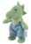 Sterntaler Mini Cuddly Toy Dino Rexi – Small Plush Toy Made of Fine Cord and Jersey – Baby Toy with Rattle – Faithful Companion for Discovering, Cuddling & Playing, Stone Green