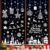 Pack of 193 Window Stickers Christmas Self-Adhesive, White Window Decoration Christmas Reusable, PVC Snowflakes Window Decoration, Window Stickers Christmas with Houses for Winter Window Decoration Christmas Decoration