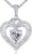 CDE Women’s Moissanite Necklace 925 Silver Double Heart VVS1 Clarity D Colour Women’s Jewellery Birthday Gift for Her Girlfriend Christmas Valentine’s Day Mother’s Day